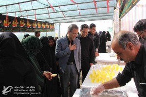 موکب جاماندگان اربعین حسینی توسط جامعه دانشگاهیان علوم پزشکی گناباد برپا شد